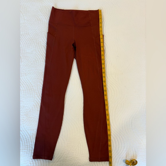 Fabletics -Pure Luxe Leggings, High-Waisted Rust - Picture 4 of 6
